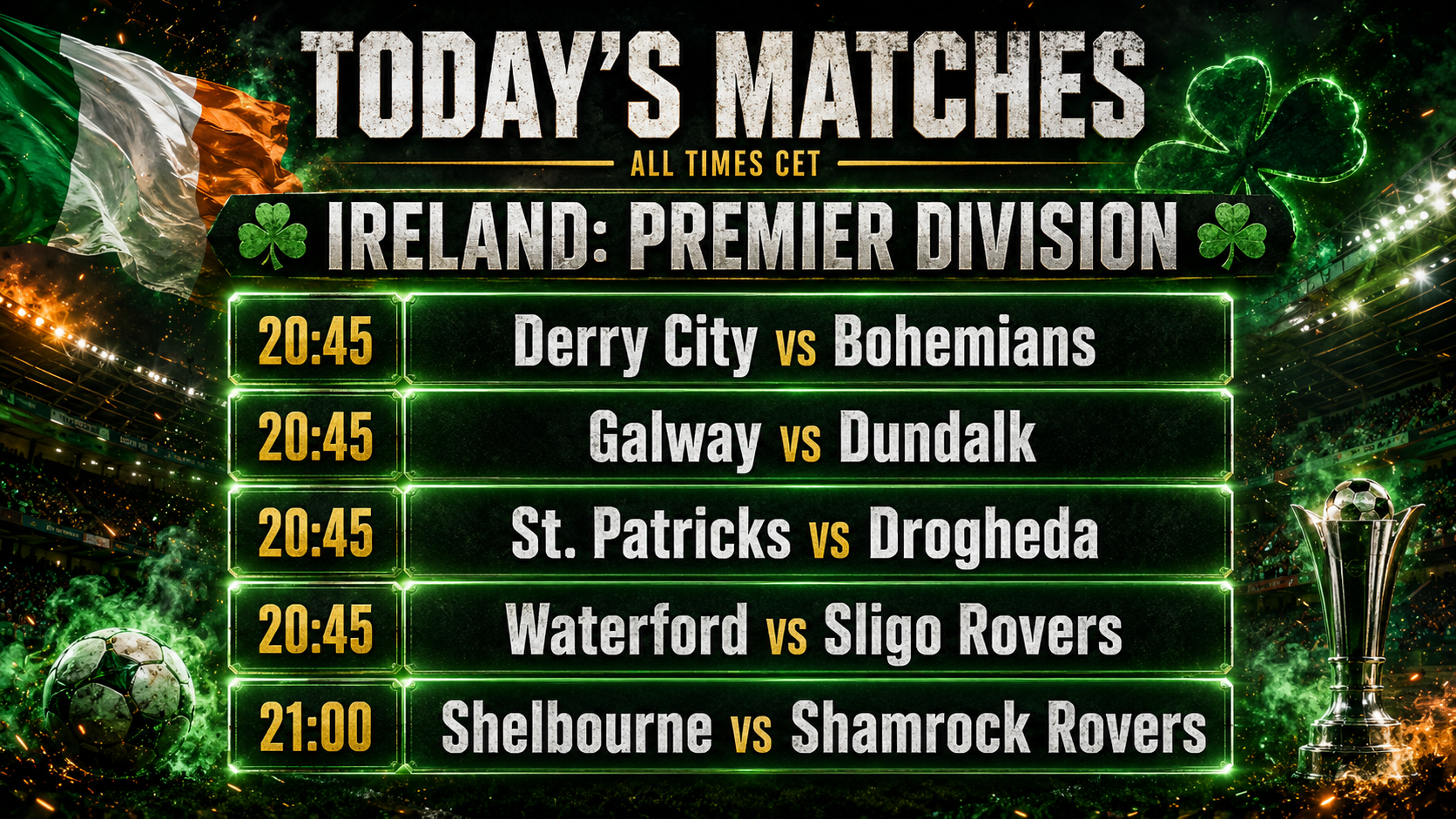 Shelbourne - Shamrock Rovers : Dublinski derbi u plamenu i kompletna najava uzbudljivog kola irske lige